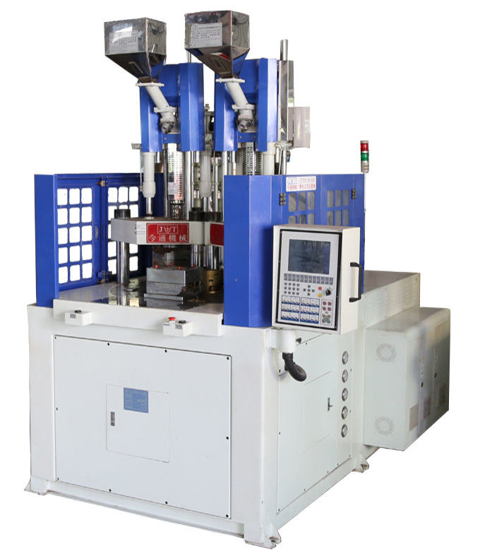Máy đúc phun thẳng đứng bán tự động hai màu 55T JTT-550 2V3R