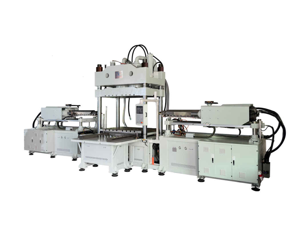 Máy ép phun ngang kẹp đứng hai màu 600T JTKR-6000D